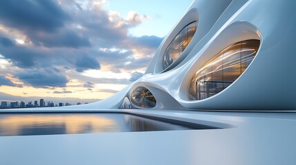 Urban environment featuring futuristic organic building concepts high resolution picture