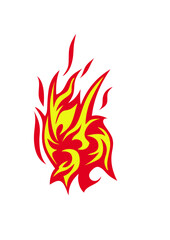 Naklejka premium flamme feu flame
