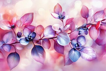 Fototapeta premium A colorful bouquet of flowers with a pink and blue background