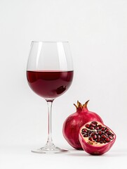 A glass of red wine is poured into a wine glass