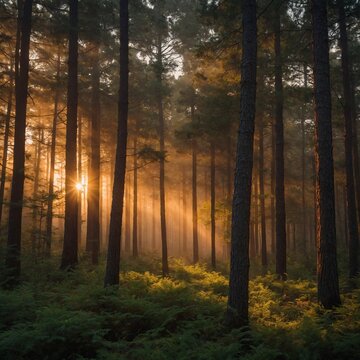 morning in the forest
