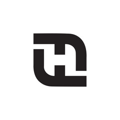 Obraz premium Letter H Negative Space Abstract Stylish Flat Logo Design Modern Branding