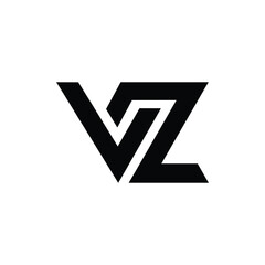 Letter VZ or ZV Trendy Letter Mark Popular Logo Design
