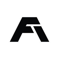Obraz premium Modern FA or AF Branding Logo