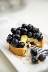 Close up of French Blackberry Tart
