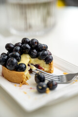Close up of French Blackberry Tart