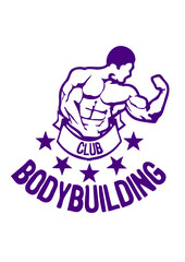 Bodybuilding logo club corps trace dessin musculation fitness body muscu
