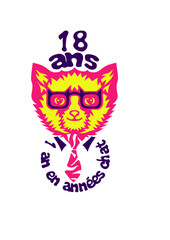 18 ans annee chat anniversaire