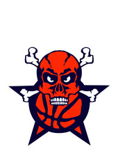 basketball tete de mort logo sport ballon crane