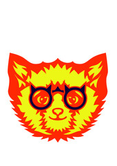  chat lunette dessin