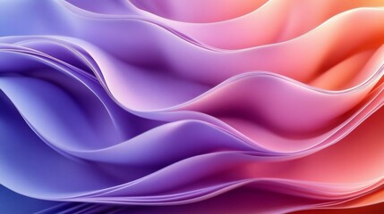 Obraz premium Abstract Purple Pink Orange Gradient Waves Flowing Fluid Design Dynamic Swirls Background