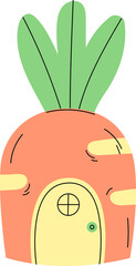 carrot house clipart