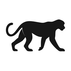 Obraz premium howler monkey silhouette: ideal for wildlife projects, tropical themes, educational designs, and eco-friendly branding 