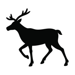 reindeer silhouette: ideal for winter themes, wildlife projects, holiday decorations, and rustic branding
