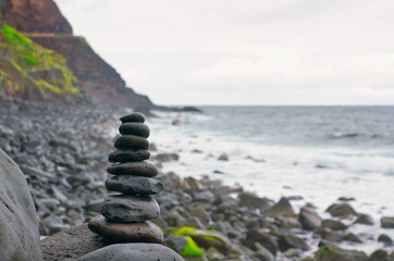 Plaża kamienie ,Madera