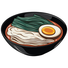 Japanese ramen bowl icon cartoon vector
