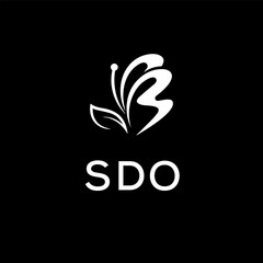 SDO creative minimalist letter logo.