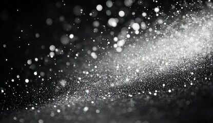 Silver Glitter Swirl with Dark Background.