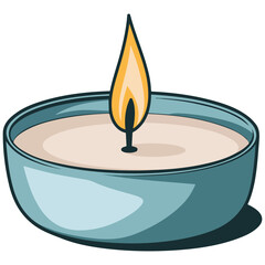 Small candle icon for web design vector