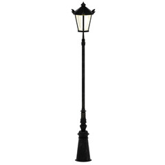 3d render vintage street lamp with transparent background