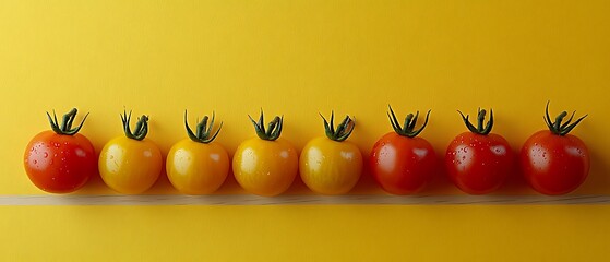 Colorful Cherry Tomatoes Gradient.