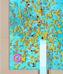 An annual problem is getting fallen leaves in your swimming pool. Here is a 3-d illistration of how that loos.