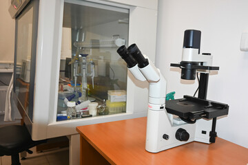 In the biological laboratory.
