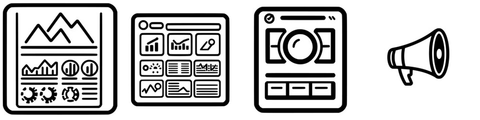 Obraz premium Detailed visual representation of data analysis highlighted with charts and graphs for informative presentations