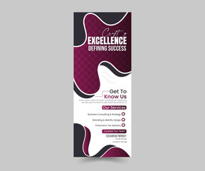 Creative and eye catching rollup banner design template