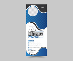 Creative and eye catching rollup banner design template