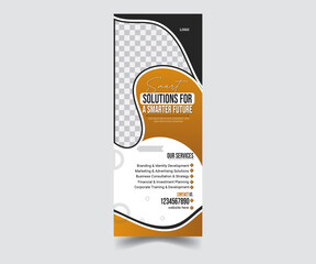 Creative and eye catching rollup banner design template