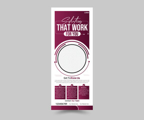 Creative and eye catching rollup banner design template