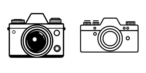 Multiple camera illustrations depicting different designs and features ideal for photography enthusiasts and design lovers