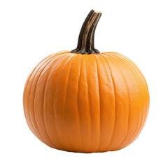 Obraz premium Bright orange pumpkin isolated on a Transparent background perfect for autumn decorations and culinary uses, Pumpkin isolated on PNG background