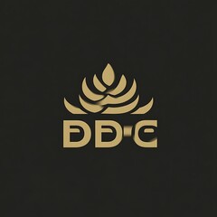 Obraz premium Abstract Gold Lotus Design with DDC Logo