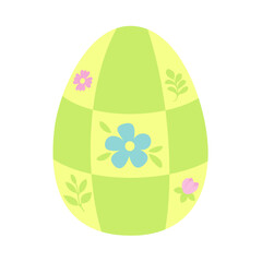 Colorful Decorative Easter Egg with pattern botanical ornament