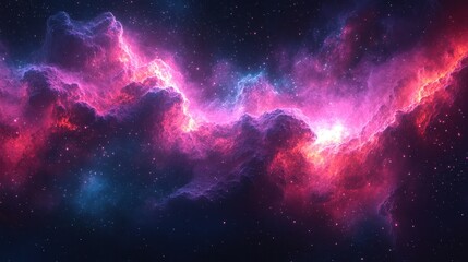 Fototapeta premium Cosmic Nebula Pink, blue gas clouds in space. Background stars. Use Sci-fi, fantasy backgrounds