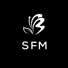 SFM creative minimalist letter logo.