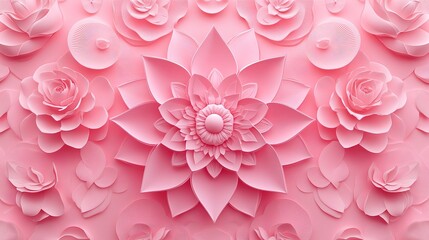 Obraz premium Pink Ornamental Design Background – Elegant & Decorative Aesthetic
