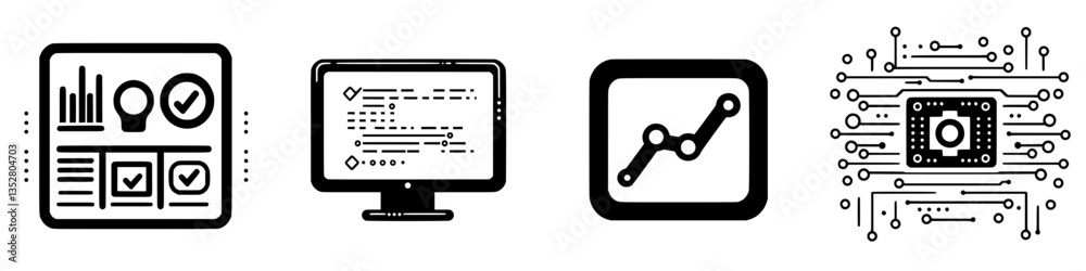 Poster digital analytics and data visualization tools in modern technology for effective decision making an