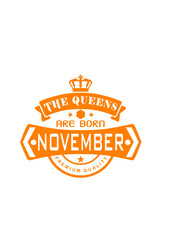 november born queens crown logo birthday quote anniversaire