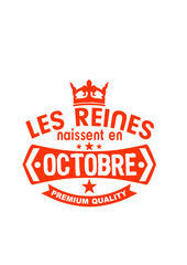 octobre reines naissent couronne logo