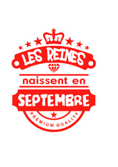septembre reines naissent couronne logo.