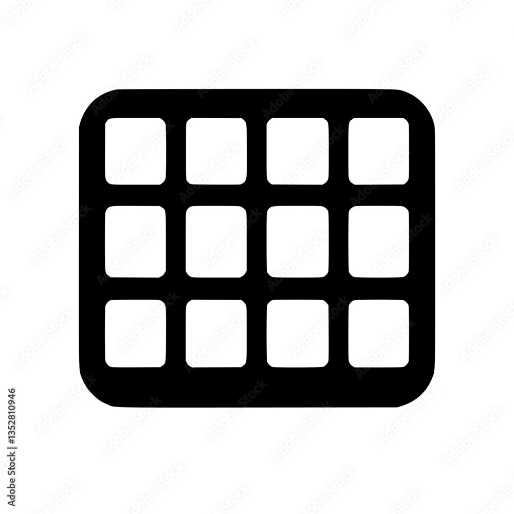 Poster grid layout design for organizing elements in a modern user interface or artwork