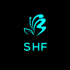Fototapeta premium SHF creative minimalist letter logo.