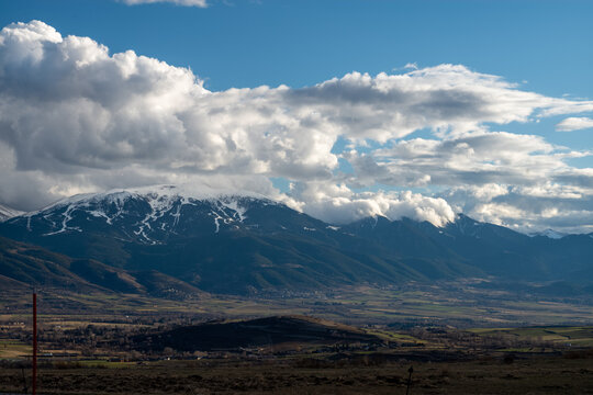 mountains and clouds