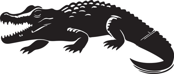 Obraz premium Majestic Crocodile in Natural Habitat - High-Resolution Stock Image