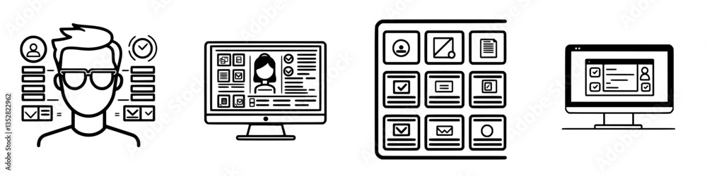 Poster digital user profiles and interactive dashboards for data management in modern applications