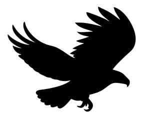 Soaring Silhouette: A majestic eagle silhouette against an expansive backdrop, showcasing power and freedom AI Generative