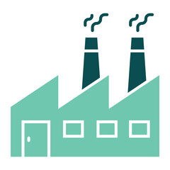 Industrial Factory Vector Flat Icon